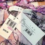 IRO  Minak Sleeveless Ruffle Crop Top Purple Multi Size FR 38 or US 6 Photo 3