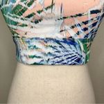 Colorful Racerback Women’s Sports Bra Blue Photo 2