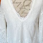 4SI3NNA Women’s Blouse Small White Lace Bridal Romantic Cottage Cottagecore Photo 4
