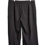 Eileen Fisher  Black Pull On Pockets Wide Leg Pants Organic Cotton XL Photo 3