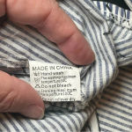 Sucrefas Navy White Striped 50s Style Collared Dress Small Rockabilly Pin Photo 7