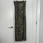 Francesca's  Issa Size 4 Black, Yellow Dotted Silk Strapless Open Back Maxi Dress Photo 3