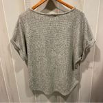 Max Studio Cute cozy relaxed short sleeve marled sweater sweatshirt top flowy Photo 7
