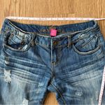 Almost Famous  Distressed Blue Straight Leg Distressed Denim Women’s Size 9 Photo 6