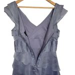 Adrianna Papell Dress Womens 6 Fairy Sleeveless Tiered V Neck Iridescent Purple Photo 5