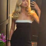 Amanda Uprichard  Kerri Black White Mini Dress Size Small Photo 2