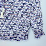 Tory Burch Nadia Embroidered Leaf Smocked Peasant Top Blouse Tassel Size 4 Photo 7