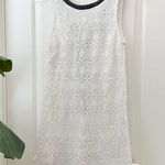ASTR  White Lace Dress Black Leather Trim XS Photo 3