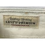 Levi's NWT  Premium Big E Womens 24x32 501 Straight Jeans Raw Hem Yacht Time White Photo 8