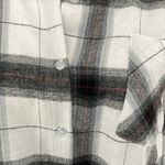 Dazy Black Red White Flannel Shirt Soft Long Size Medium oversized Photo 1