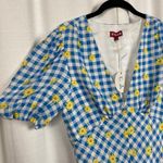 STAUD Blue Gingham Daisy Milla Mini Dress Sz.8 NWT Photo 5