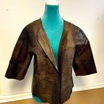 Lafayette 148 NYC Snake Print Leather Blazer – Size 10 Photo 0