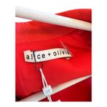 Alice + Olivia Meritt Pleated Linen Romper in Chili Pepper Size 2 Photo 7