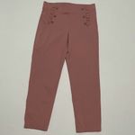 Love‎ Scarlett Straight Leg Cropped Ankle Pants Pull On Dusty Coral Pink 10 Pink Photo 8