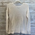 American Eagle Vintage Womens S Sweater Ivory Y2K Cable Knit Silver Clear Beaded Photo 3