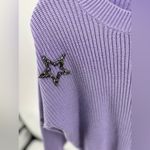 Versona Ontwelfth Lavender Sweater with Rhinestone Stars Size Large Photo 10