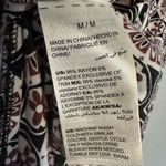 Soma Geo Print Sleeveless Maxi Dress Tassel Tie Rayon Slits Loungewear Resort White Size M Photo 6