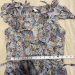 Garey Petites California Floral Wrap Midi Dress Ruffle V Neck Tie Waist Size S Purple Photo 9