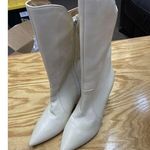 Aquatalia Tall Boots Women 8.5M White Leather Stiletto Knee High Pointed Toe S49 Photo 0