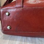 Texier Leather Satchel Shoulder Bag Work School Travel Vintage Redish Brown Red Photo 6