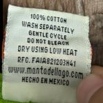 NWT Manta Del Lago Cotton Top Sz Small Green 3/4 Sleeve Pointed Hem Photo 3