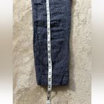 Athleta Womensâ Pants Pull On Jogger Linen Bali Cropped Navy Stripe Cotton Sz 0 Photo 12
