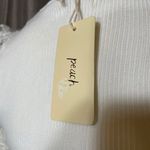 Peach Women’s Sexy Puff Long Sleeve White Top Size M Photo 5