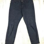 7 For All Mankind Black Faux Suede Skinny Ankle Pants Size 28 (30x21) EUC Photo 0