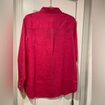 Gap NWT  Hot Pink Linen Blend Button Down Collared Shirt Soft Breathable Size S Photo 8