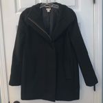 J.Crew  Black Button Neck City Cocoon Wool Coat Photo 2