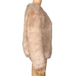 Forever 21 “EXCLUSIVE” tan color, faux fur jacket with POCKETS. Size Small. VGUC Photo 2