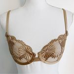 Wacoal  • Tan Unlined Embroidered Mesh Bra Photo 9