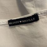 Brandy Melville  White Long Sleeve Wrap Crop Top Viscose Surplice Festival Summer Photo 1