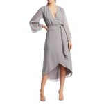 Ramy Brook  Julie Diamond Faux Wrap Midi Dress Size 2 New with Tags‎ Photo 2