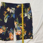 124 Zac & Rachel Floral Bermuda Tropical Vacation Long Shorts Size 10 Petite Blue Photo 3