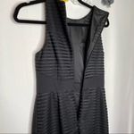 Aidan Mattox Black Shadow Stripe Sheath Dress Photo 5