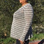 Papaya Gray Striped Long Sleeve Shirt sz L Photo 6