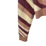 LA Hearts Cropped Cardigan Sweater Brown Beige Red Heart Illusion Pattern S Photo 3