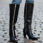 Donald J Pliner Italian Vintage Leather Boots GUC $425 Size 8M S3946 Black Photo 1