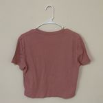 Brandy Melville  Dusty Rose Short Sleeve Cropped Tee One Size Photo 1