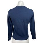 Charter Club  Women's Blue Long Sleeve Crew Neck Button Up T-shirt Tee Top Sz M Photo 1