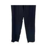 ZARA High Rise Drawstring Tapered Trousers Pants Pockets Tie Waist S Black #3096 Photo 10