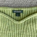 Wild Fable Light Heather Green Sweatheart Neckline Ribbed Cropped Sweater Sz L Photo 4