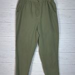 H&M green paper bag pants womens size 14 Photo 1