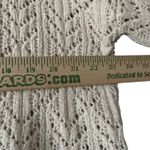 American Eagle Cream Open Knit Cropped Sweater Women's M Neutral Pullover Cozy Photo 5