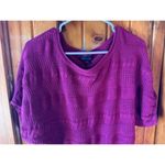 Sweater Project Knit Tunic Top Dolman Sleeve Drawstring Waist Burgundy Size L Photo 2