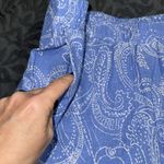 Jessica London  plus size women’s 20w blue paisley linen pants elastic waistband Photo 4