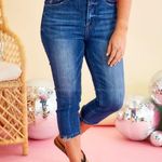 Risen  High Rise Basic Capri Jeans Size 3XL NWT Dark Stretch Distressd Hem Photo 1