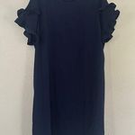 Elegant Navy Ruffle Sleeve Dress Casual Formal Lightweight Mini Summer XXL Blue Photo 0