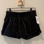 ZARA Midnight Gloss Bomber Black Athletic Shorts Size Large Photo 1